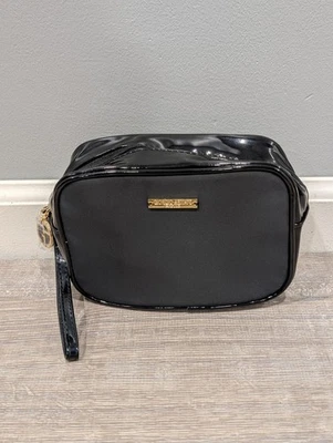 Bolso de Cosméticos Giorgio Armani Perfume Negro Dorado Estuche Joyero Muñequera Cremallera Completa  Foto 1 de 4