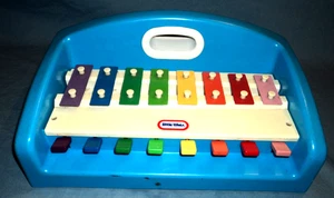 Teclado xilófono azul vintage 1985 Little Tikes Kid Tap a Tune piano musical - Imagen 1 de 2