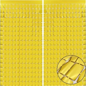 Gold Shimmer Wall Backdrop, Square 39.4"W x 78.7"L (Pack of 2), 2pcs-gold - Picture 1 of 7