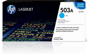 HP 503A Toner Cartridge for LaserJet 3800, CP3505 Series, Cyan (Q7581A) - Picture 1 of 10