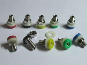 100 pcs 2mm Banana Jack Female Connector Binding Post 5 Colors New - Picture 1 of 4