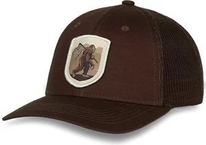 Bigfoot Americana Woven Label Scout Patch Cotton Twill Brown Trucker Cap - Picture 1 of 5