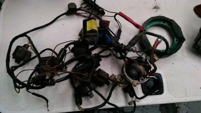 USED  JOHNSON EVINRUDE V-4 CYLINDER INTERNAL HARNESS WITH COMPONENTS  - Image 1 of 2