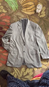 Jones New York   Wool & Silk Gray Suit Size-35Long - Picture 1 of 7