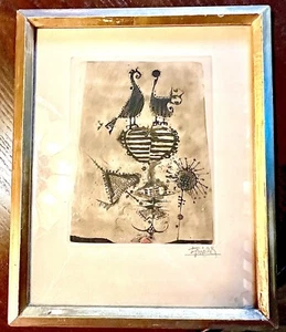Iconic & Fanciful Johnny Friedlaender Expressionist Etching - Signed & Framed - Picture 1 of 8
