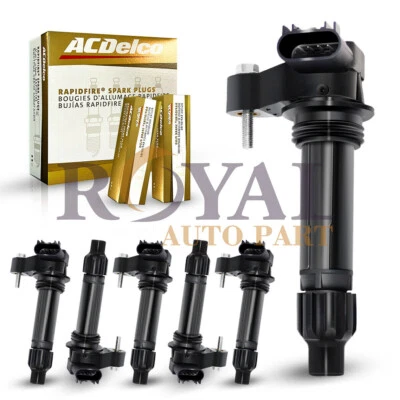 6 IgnitionCoils&ACD Spark Plugs forBuick Chevrolet Cadillac Saturn 3.6L V6 UF569 - Image 1 of 4