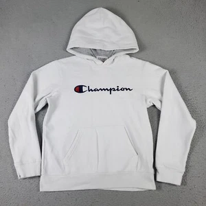 Champion Sweater Boys Large White Casual Pullover Hoodie Sweatshirt Kids/Youth * - Picture 1 of 11