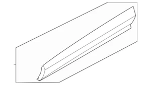 GENUINE GENESIS GV80 2021-2025 FRONT DOOR SIDE MOLDING (CHROME) RH, 87722-T6000 - Picture 1 of 1