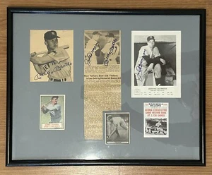 Micky Mantle & Joe Dimaggio x2 Signed Framed YANKEES 4 Autographs PSA ๐ฅ RARE - Picture 1 of 7