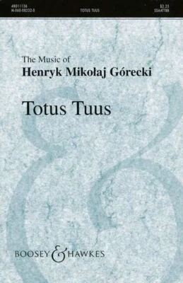 Totus Tuus op. 60 Henryk Mikolaj Górecki Part SSAATTBB Boosey and Hawkes - Image 1 of 4
