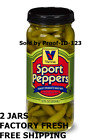 2x VIENNA BEEF Chicago Style Hot Dog Sport Peppers 12 oz Jars Brats