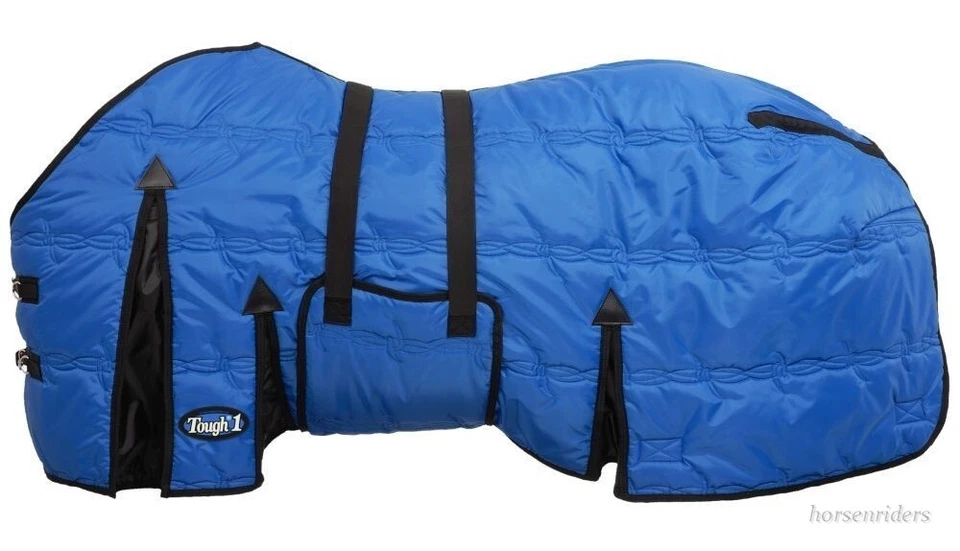 Manta estable de caballo de invierno - 600 denier - Envoltura para el vientre - AZUL REAL - 69" a 84" Foto 1 de 3