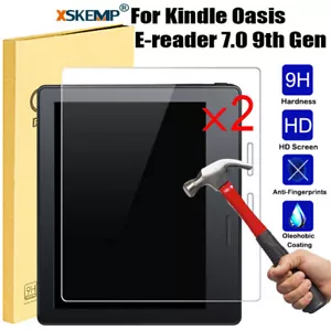 2Pcs For Amazon Kindle Oasis 2017 9th Gen Tempered Glass Screen Protector Cover - Picture 1 of 14