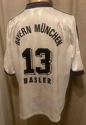 FC Bayern München Adidas UEFA-CUP Sieger Trikot 1996 "OPEL" + Nr.13 Basler Gr.XL - Bild 1 von 4