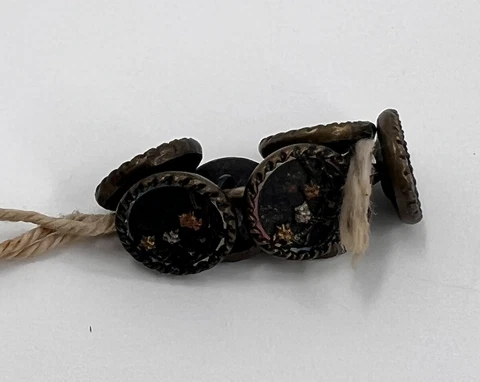 Antique Buttons ~ Set of 7 Victorian Era Buttons Cover
