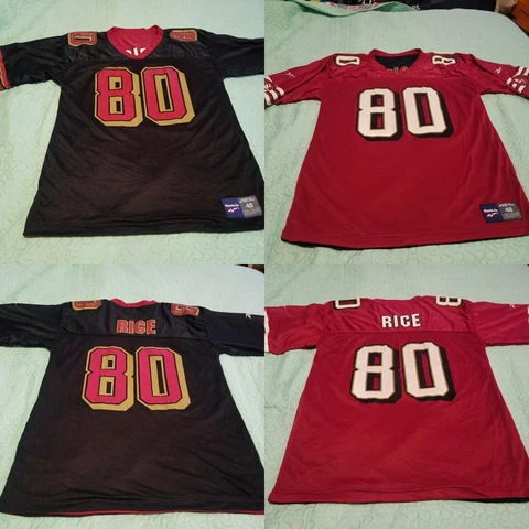 Authentic Reebok NFL San Francisco 49ERS Jerry Rice Reversible Jersey Sz 48 Cover