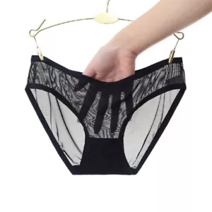 3 X Damen Durchsichtig Netz Unterhose Slip Transparent Unterwäsche Lingerie - Bild 1 von 19
