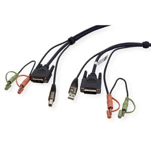 ATEN 2L-7D02U KVM Kabel DVI-D (Single Link), USB, Audio, schwarz, 1,8 m - Bild 1 von 2