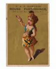 Sawyer House Furnishings R.I. & Railroad Time Table Austria Antique Trade Card