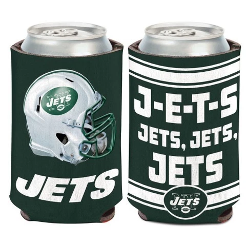 NEW YORK JETS J-E-T-S 2 SIDED SOFT FOAM CAN BOTTLE KOOZIE COOZIE COOLER HOLDER Cover