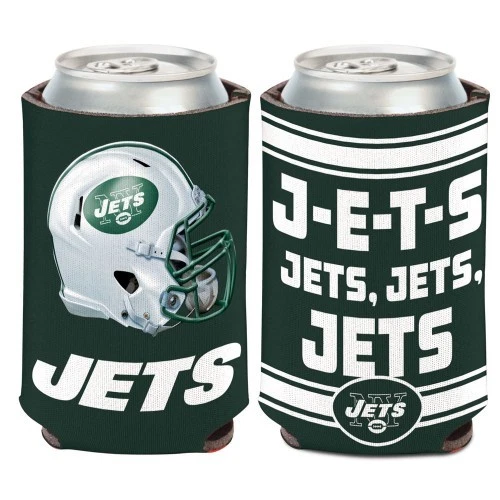 NEW YORK JETS J-E-T-S 2 SIDED SOFT FOAM CAN BOTTLE KOOZIE COOZIE COOLER HOLDER - Image 1 of 1