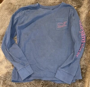 Camiseta Kids Vineyard Vines manga larga azul rosa ballena talla S (7-8) - Imagen 1 de 6