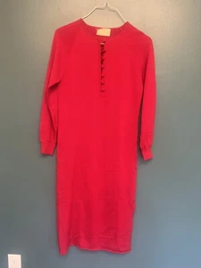 Vintage Midikleid 50/60er Juan de Cirota reine Schurwolle rot ca. Small - Bild 1 von 3