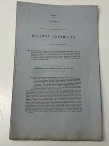VINTAGE CONTRACT VICTORIA RAILWAY RAILWAYS 1859 DEBPASS BROTHERS PLANT TRAIN - Bild 1 von 12