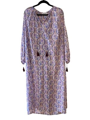 Vestido Antik Batik Tanissa Maxi M 40 Novo com etiquetas Algodão Leve Costal Grand Preppy Coverup - Imagem 1 de 4