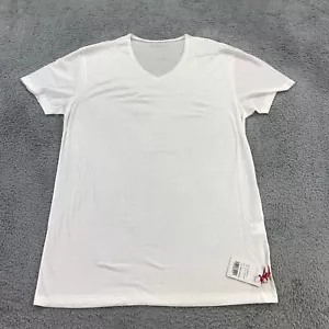 Derek Rose Shirt Mens Large Pure Cotton LEW001 Jersey Resort White V Neck Top TE - Picture 1 of 7