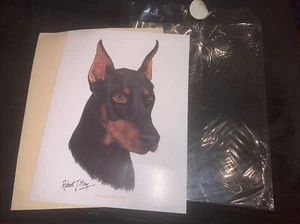 Robert J May Doberman Pinscher Head Study Greeting Card 6 x 8 *NEW w/ Envelope * - Picture 1 of 3