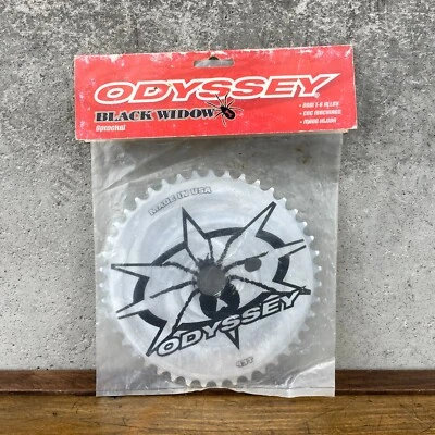 Передняя звездочка Odyssey BMX Black Widow 43t новая из старых запасов США новая старая школа паук 43 - Изображение 1 из 4
