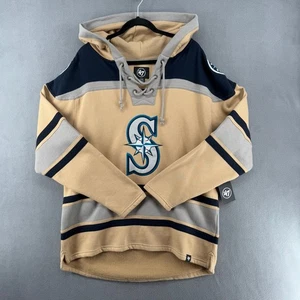47 Marca Seattle Mariners Lacer Sudadera con Capucha Grande Bronceada Para Hombres MLB Béisbol NHL Hockey - Imagen 1 de 15