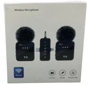 Wireless Lavalier Microphone PQRQP 3 In 1 For iPhone/Android/Camera - Picture 1 of 8