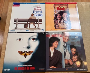 90s Laserdisc Lot 4 Films Silence of the Lambs, Forrest Gump, Hook, Doubtfire - Picture 1 of 3