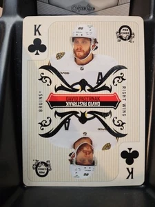 2024-25 Upper Deck O-Pee-Chee Playing Card David Pastrnak King of Clubs - Picture 1 of 3