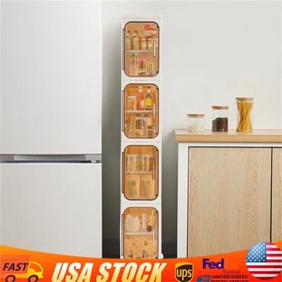 Gabinete de almacenamiento organizador de baño con cajones estrechos delgados de 4 niveles Foto 1 de 4