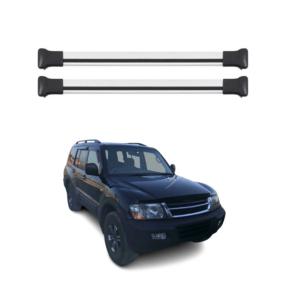 Roof Rack Cross Bars Luggage Carrier for Mitsubishi Montero 1999-2006 Gray 2Pcs - Imagem 1 de 4