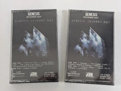 Genesis 1977 FACTORY SEALED Seconds Out Cassette Tapes 2 NOS Parts 1 & 2 - Image 1 of 4
