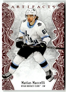 Upper Deck 2025-26 Artefatti Hockey NHL n. 81 Matias Maccelli rosso rubino 214/599 - Foto 1 di 2