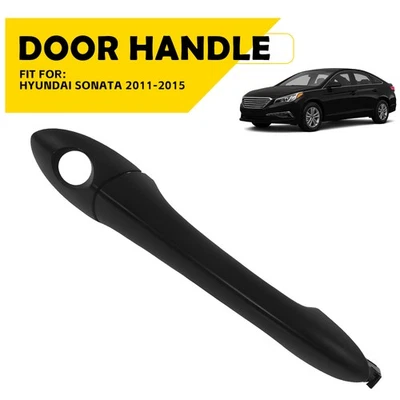 Fit 2011-2015 Hyundai Outside Sonata Door Handle Front Left Driver Black Side - Image 1 of 4