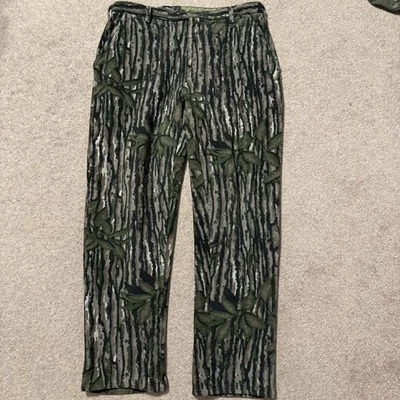 VTG Walls MENS XL 34-36x31 RealTree Trebark Polartuff Camo Fleece Hunting Pants - Image 1 of 4