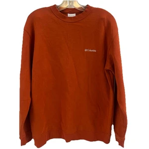 Columbia Para Hombre Talla L Naranja Óxido Cuello Redondo Sudadera Manga Larga Estilo Abuelo - Imagen 1 de 8