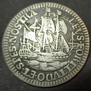 Certificate of Authenticity Silver 1678 Colonial New York Ship Shilling 3 masted - Picture 1 of 7