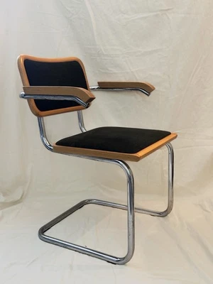 Silla Cesca - ¡Estilo Marcel Breuer! Cromo + Madera - Icono MCM Foto 1 de 4