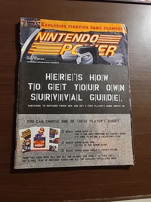 Nintendo Power Magazine October 1996 Street Fighter Cards  Donkey Kong Poster - Image 1 of 4