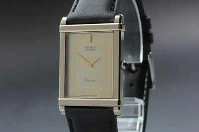 Reloj de cuarzo vintage 1985 [casi como nuevo] Seiko Dolce 1220-5110 dorado tanque para hombre Foto 1 de 4