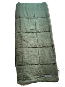 Eddie Bauer Home Quilted Sherpa Throw Blanket Green Cozy Soft Bedroom 85"Lx83"W - Picture 1 of 13
