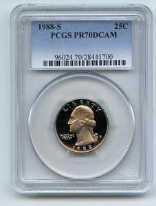 1988 S 25C Washington Quarter Proof PCGS PR70DCAM - Picture 1 of 1