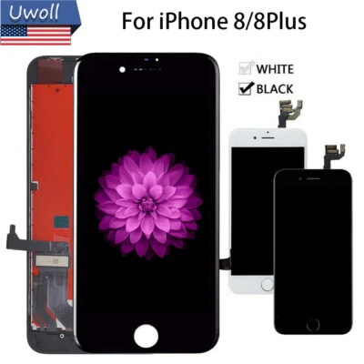 For iPhone 8 Plus Black White Replacement LCD Touch Screen Digitizer Display - Image 1 of 4